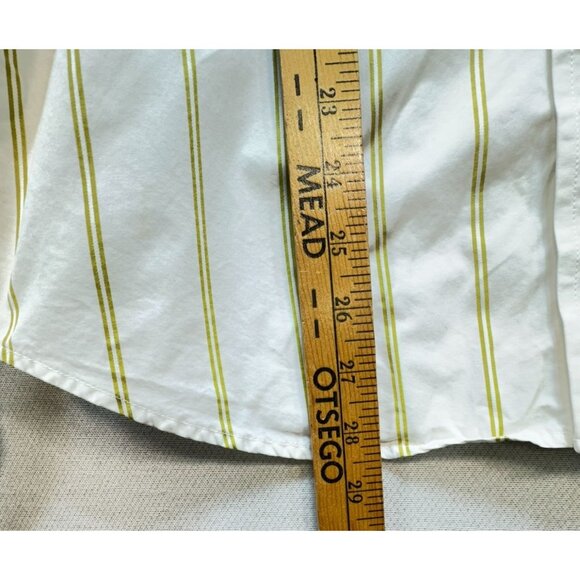 Abercrombie & Fitch Mens Striped Long Sleeve Button-Up Shirt M Muscle Fit White - Picture 8 of 15